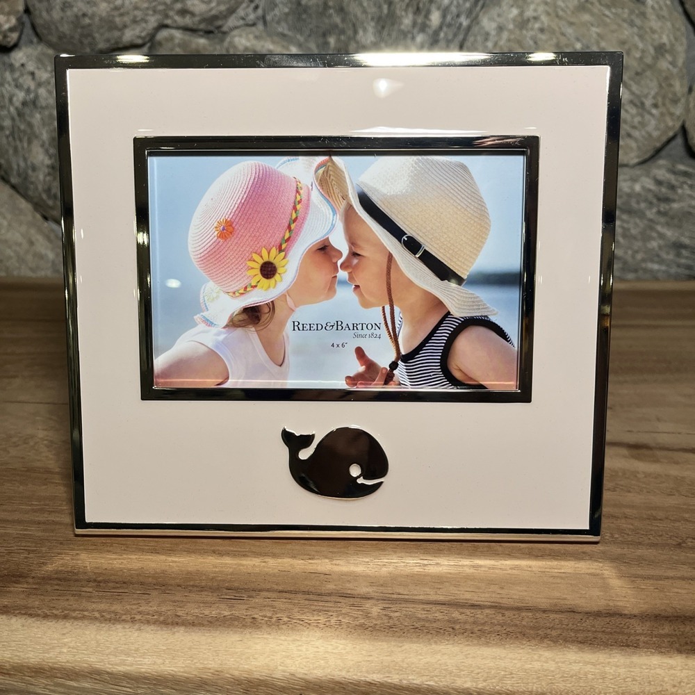 Reed & Barton Mystic Sea Whale Pink and Silver 4x6 Frame New, Baby , Gift